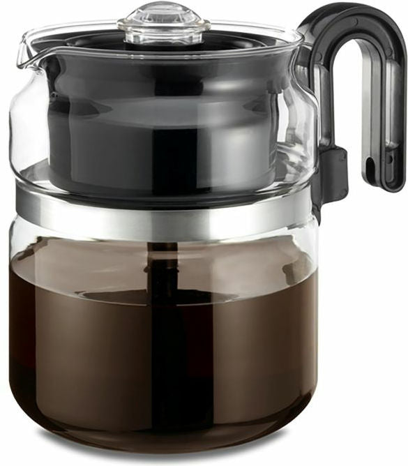 Glass Stovetop Percolator Coffee Pot Cafe Brew