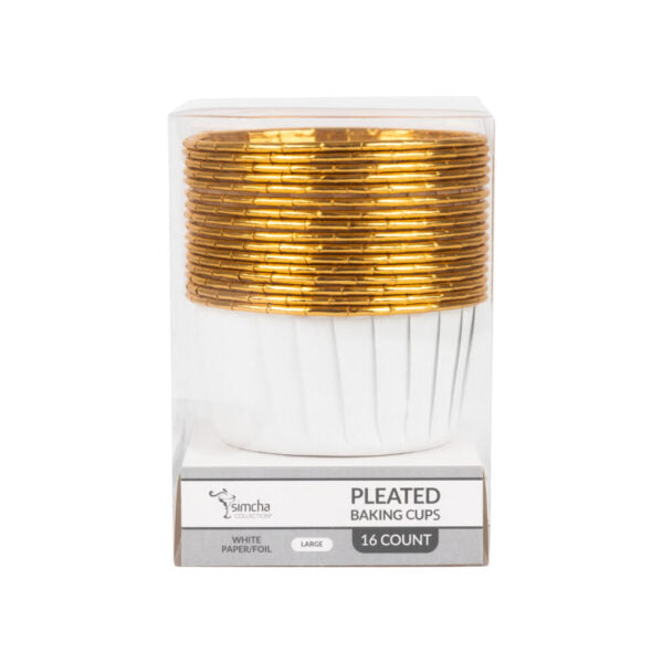 Large Pleated Baking Cup White Paper/Foil (16 Count)