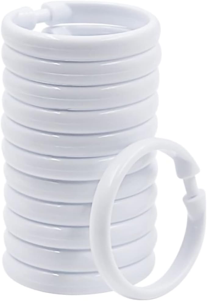 Shower Hooks 12Pc White R&L Plastics