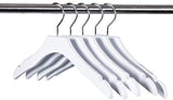 Wood Kid Size Hangers White 13" 5PK Quality Hangers