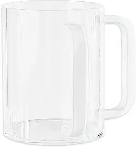 Wash Cup White Handle Blue Sky
