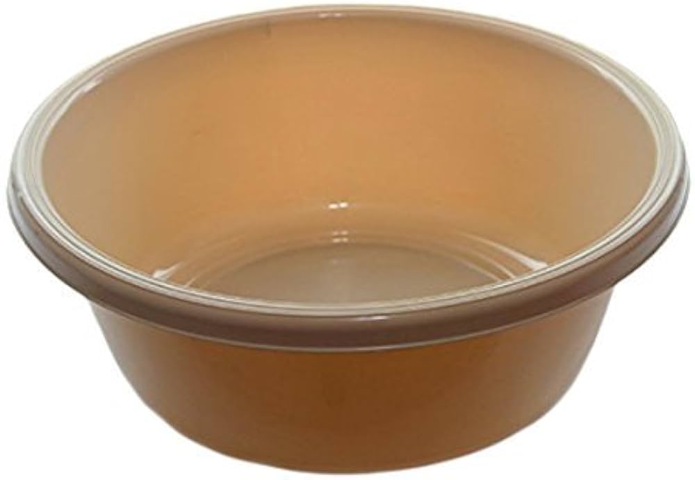 Plastic Wash Basin Beige 11QT YBM