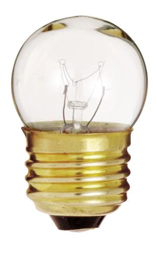 Night Light Bulb Round Clear 7.5W Satco