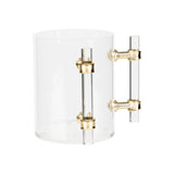 Wash Cup Acrylic Gold Ring Handles