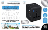 Travel Adapter USB-C 3.1A 5V and 1 USB