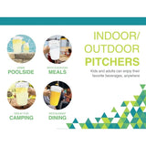 Plastic Beverage Pitcher with Lid | 76 Ounce | Coil Design | Arrow