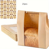 Sourdough Bread Bags with Stickers -25 Pack