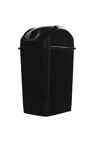 Trash Can Black 5QT Swing Top Superio