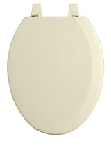Elongated Wood Toilet Seat | 19" | Beige | Beveled Edge | Achim