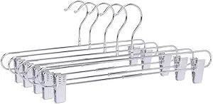 Chrome Straight Skirt Hangers 5PK Quality Hangers
