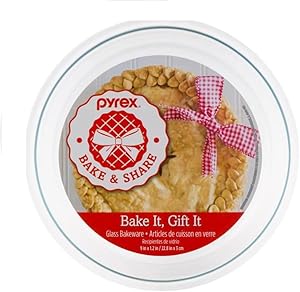 Glass Pie Plate | Bakeware | Oven Safe | 9" x 1.2" | Pyrex