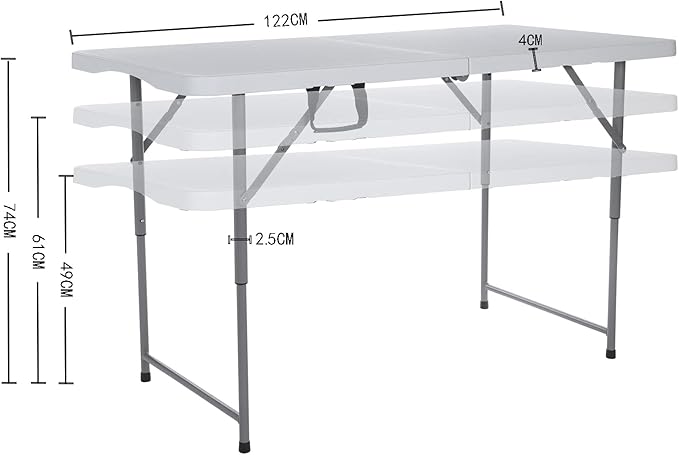 Folding Table 24" X 48"- Half Ontario