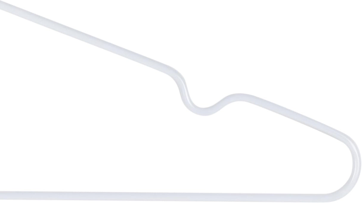 12pk White Flat Metal Hangers 12Pk Simplify