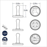 Silver Cast Cookie Stamps, 3" rounds