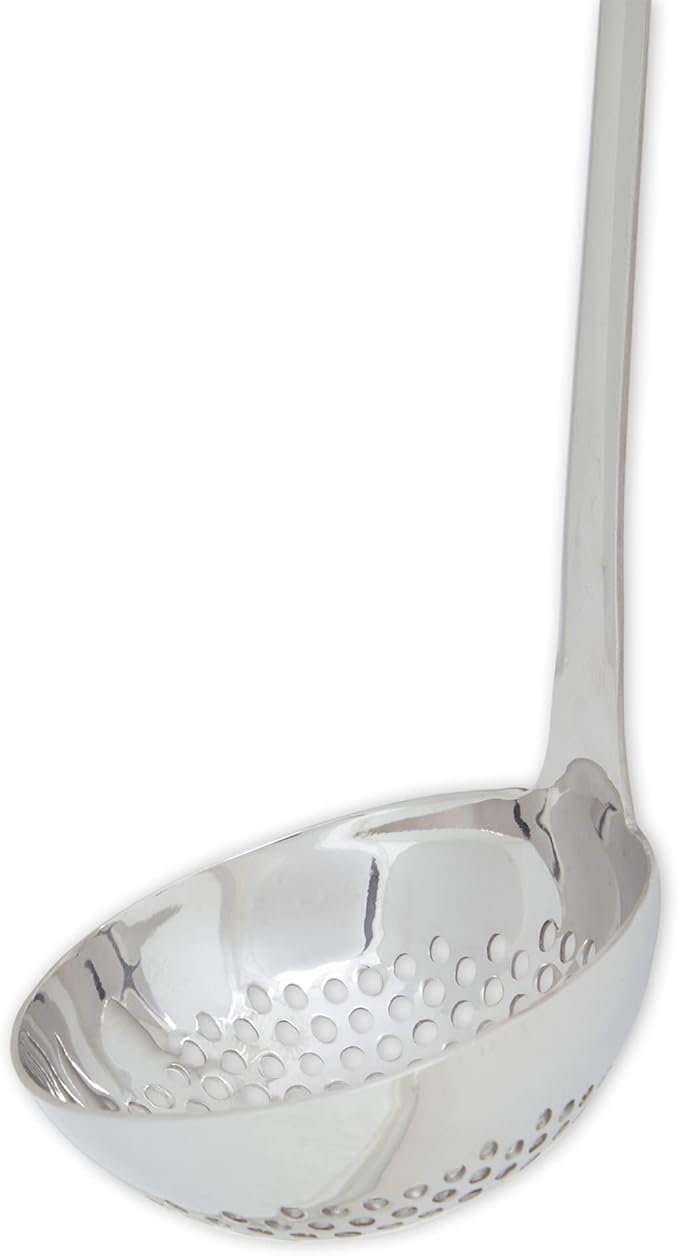 Straining Ladle | 13" Stainless Steel | Pierced Bowl for Draining | RSVP