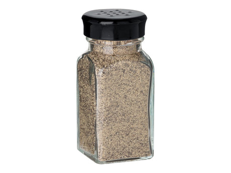 Glass Salt and Pepper Shaker | 3.25" | Black | Trudeau