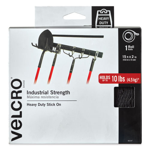 Velcro Industrial Roll 2" x 15' 10LB Black