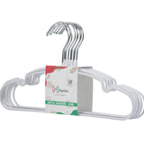 Kids White Metal Hanger PVC 10PK Hardw