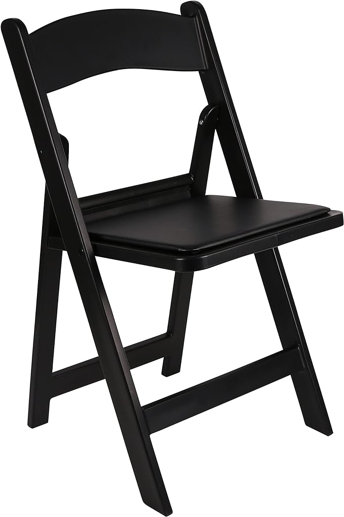 Folding Chair Resing Black Ontaro