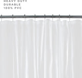 Shower Curtain Hook in White Color | 70” x 72” | Bath Bliss