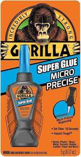 Gorilla Super Glue Micro Precise | Fast-Setting Gel | Precision Applicator | 0.17oz