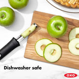 Apple Corer Stainless Steel | 20.3L x 3.2W cm | Black | OXO Good Grips