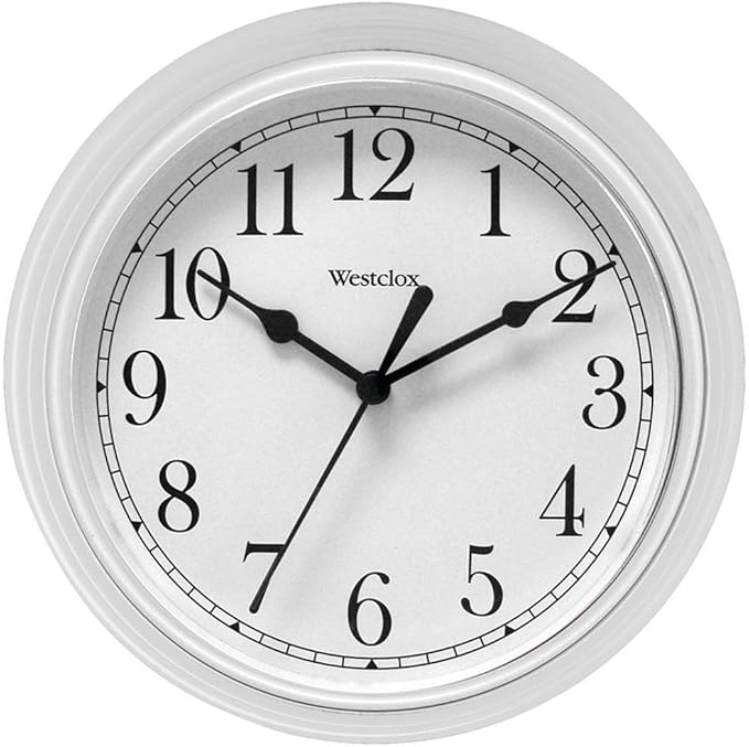 Wall Clock White 9" Westclox