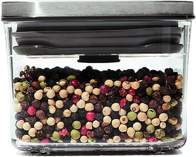 OXO Steel POP Container | Small Square Mini | Clear | 0.4 Qt