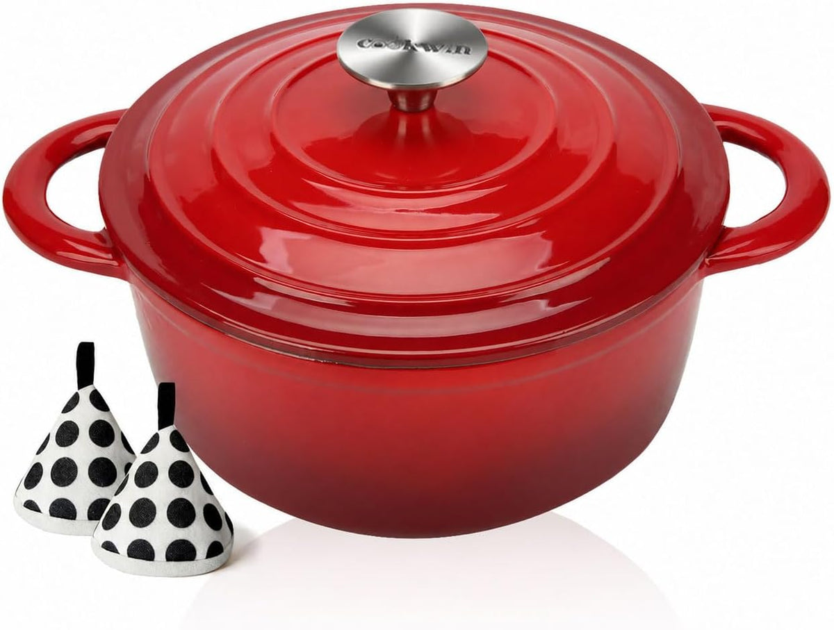 Enameled Cast Iron Dutch Oven 5QT