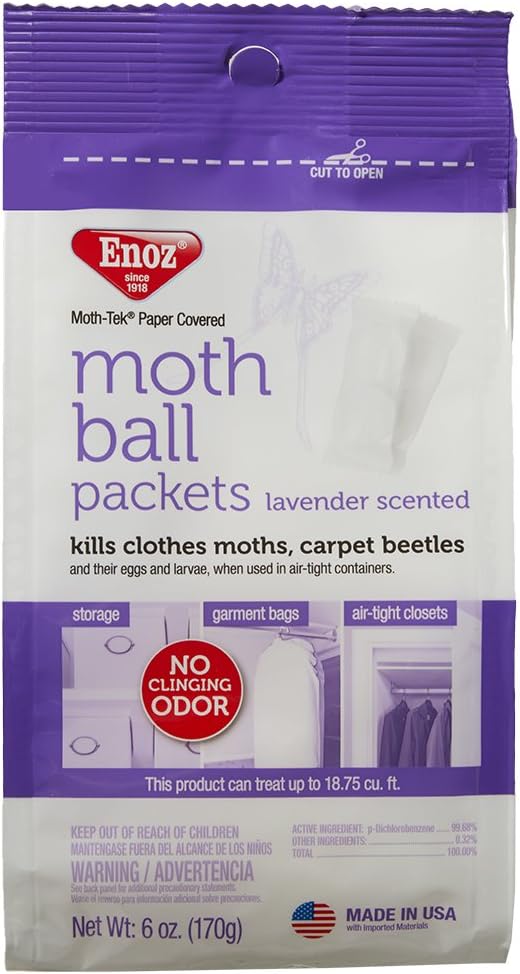 Moth Ball Packets Lavenders Scented 6oz Enoz