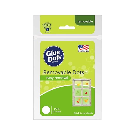 1/2" Removable Glue Dots 60 Dots