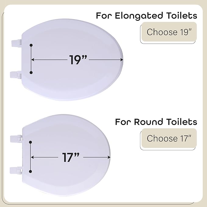 Wood Toilet Seat White 19" Achim