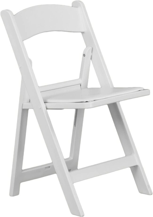 Folding Chair Resin White Ontaro