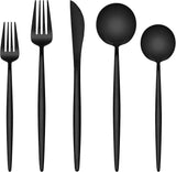 Black Flatware Set 20 pc | Vera Design | Stainless Steel | Vikko