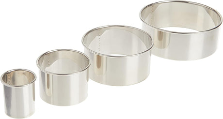 Ateco 4 Piece Stainless Steel Round Cutters Set