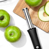 Apple Corer Stainless Steel | 20.3L x 3.2W cm | Black | OXO Good Grips