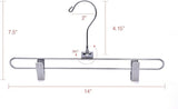 Metal Bottoms Hanger w/Clips Swivel Hook 8PK