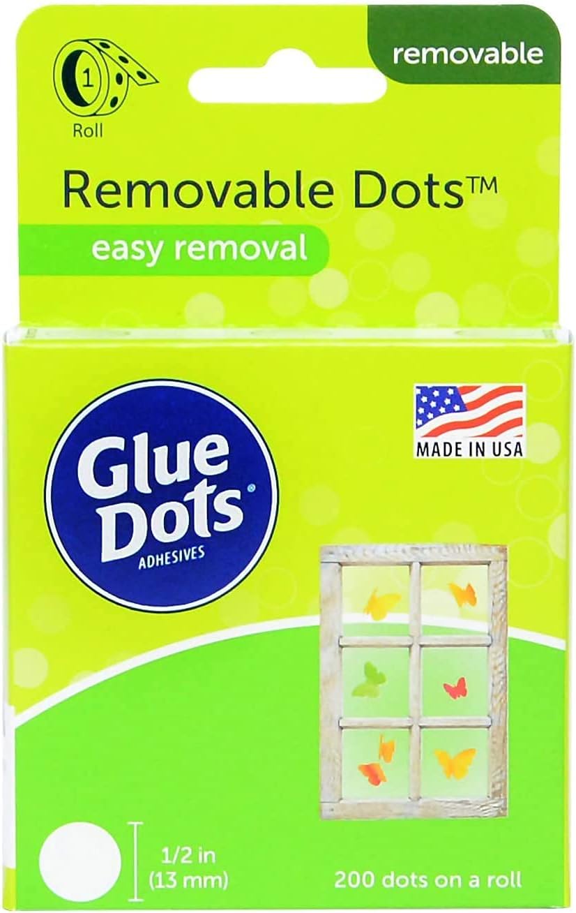1/2" Removable Glue Dots 200 Dots