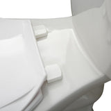 Round Toilet Seat in White | Deluxe Beveled | 14.1"L x 17.5"W | Bath Bliss