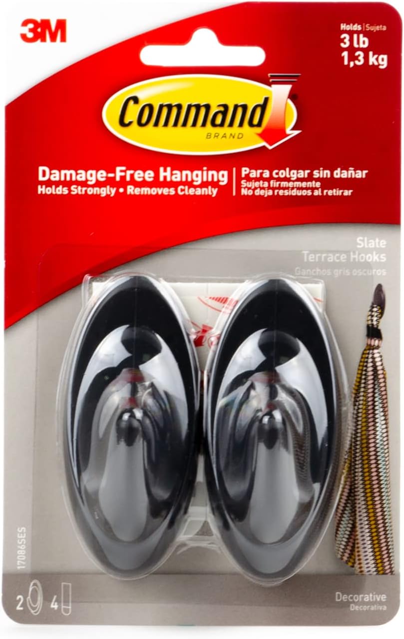 Slate Terrace Hooks Command Brand