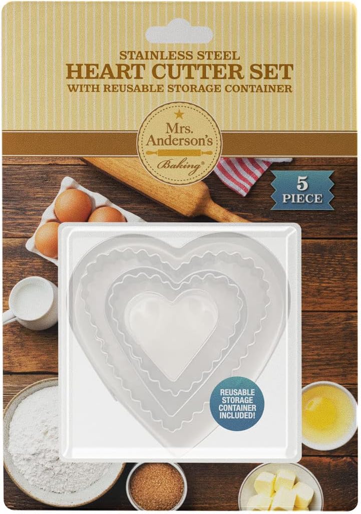 Baking Heart Cookie Cutters 5PC Set