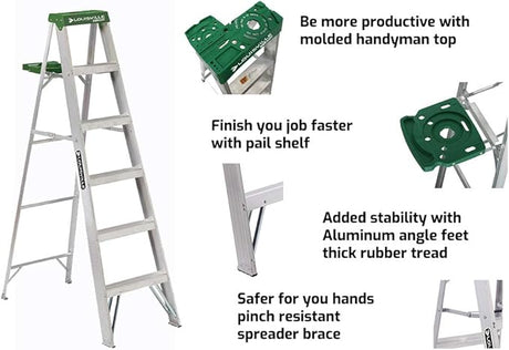 Louisville 4ft Ladder | Fiberglass Steps | 300 lbs
