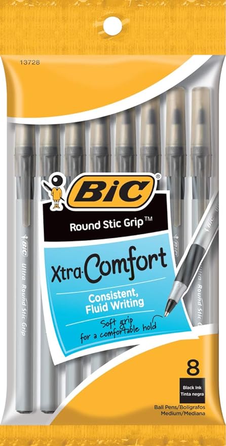 Black Pen Bic 8 Count