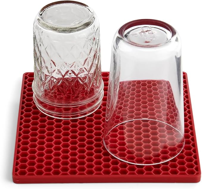 Honeycomb Trivet | Silicone | Red | 500 °F | HIC Kitchen