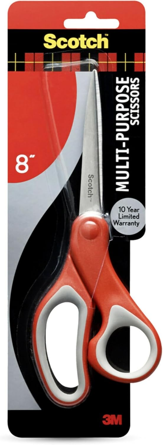 Scissors w/Grip 8" Scotch