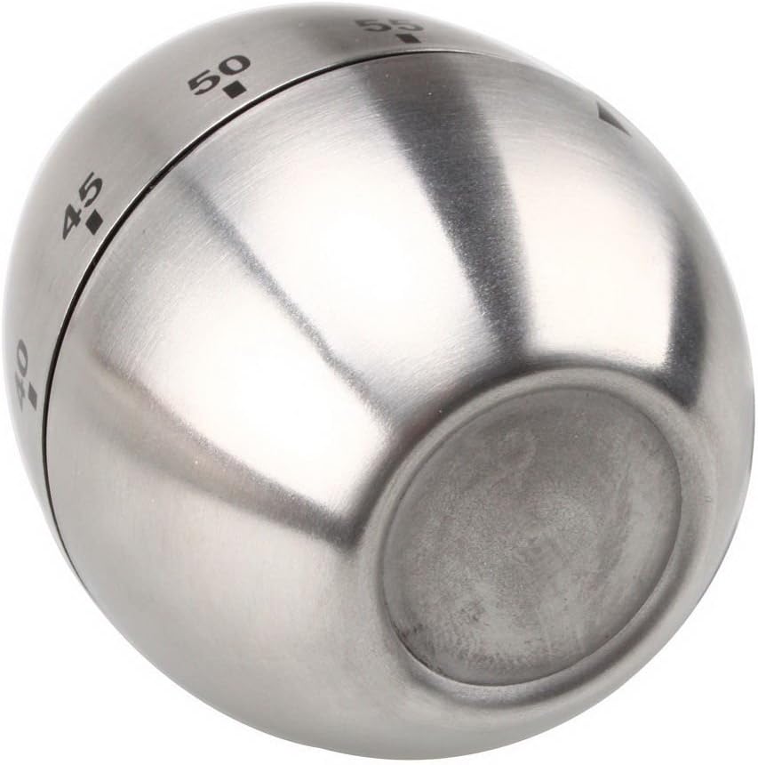 Egg Timer Stainless Steel | 60‑Min Mechanical Kitchen Timer | Model 1481 | Norpro