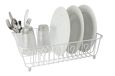 Dish Rack with Cutlery Basket | White | Kitchen Details