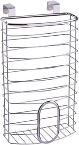 Over the Door Basket | Grocery Bag Holder | Chrome | YBM Home