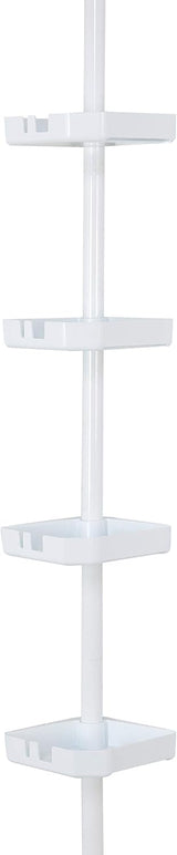 4 Tier White Corner Shower Organizer