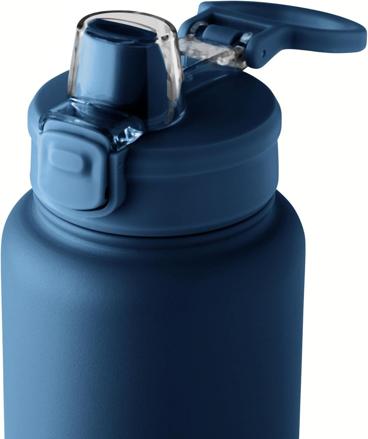 Stainless Steel Bottle with Locking Push Lid | 40oz | Blue | Manna
